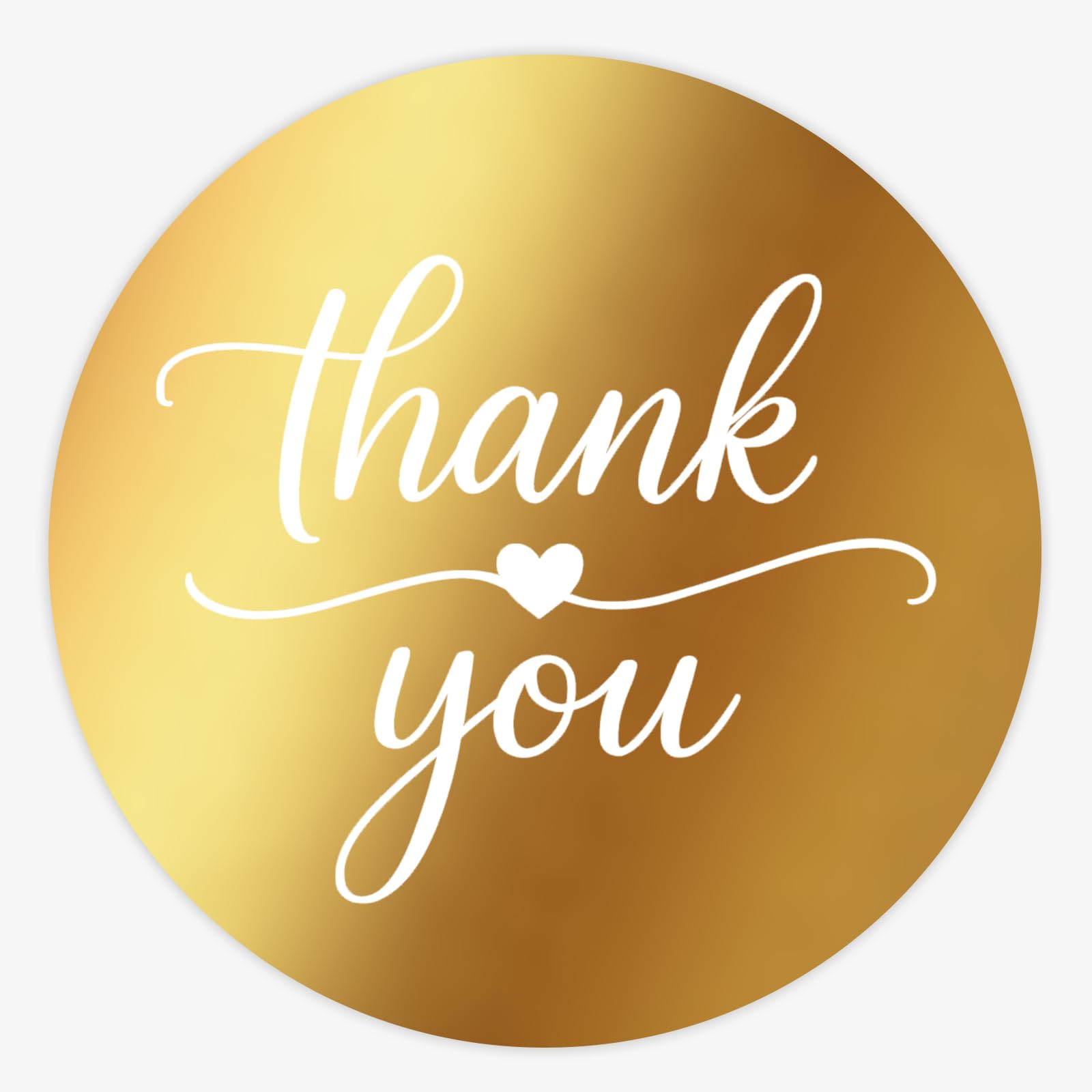 Photo 1 of 1.5 Inch Round Gold Foil Thank You Stickers – 204 Pcs Elegant Thank You Stickers for Packaging, Small Business, Envelope Seals, Bakery, Wedding Favors