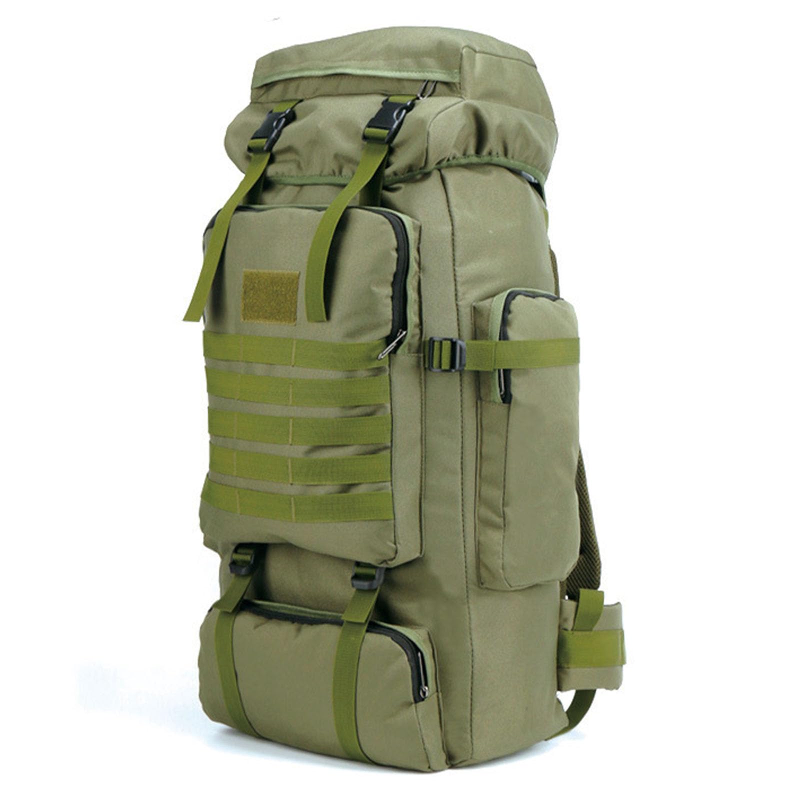Cinghi Lusso Unisex Green Hiking Backpack 80L Rucksack For Men Women Military Tactical Backpack Waterproof Molle Daypack Large Bag For Camping Travelling Trekking Outdoor Survival Back Pack (Green)