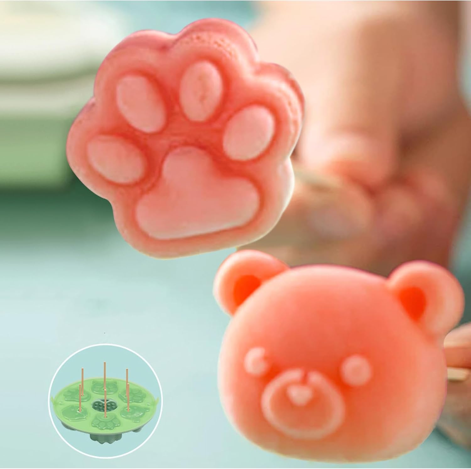 VAZZIC Baby Supplementary Food Box Silicone Steamed Cake Mold Infant Steamed Cake Point Infant Rice Cake Tool