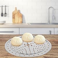 Vista 9 de Hemoton Placa de vapor redonda de acero inoxidable para olla a presión, estante de cocción de grado alimenticio para hornear, asar, enfriar