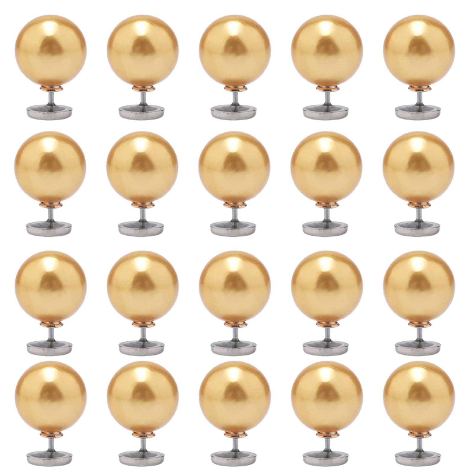 Tsophreniq Alloy Pearls Button Flat Garment Fastening Clip Crafting Supplies for Enthusiasts Flat Base Clothing Clip