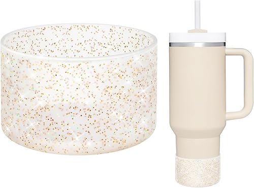 Miniatura 8 de WUQID Funda protectora de silicona compatible con vasos Stanley Tumbler de 20 a 40 onzas y botella Hydro Flask de 12 a 24 onzas, reduce las