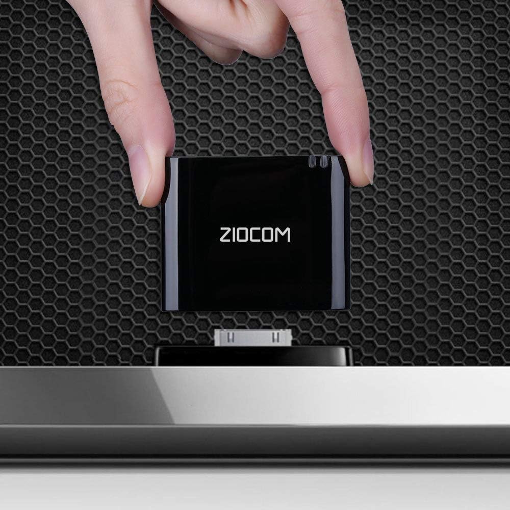 ZIOCOM Adattatore Bluetooth a 30 pin per Bose iPhone iPod SoundDock e altri altoparlanti dock a 30 pin con cavo Aux da 3,5 mm (non per auto e moto)