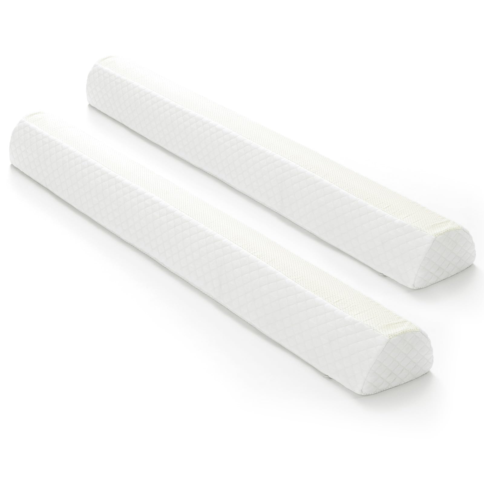 Shinnwa Bed Bumpers for Toddlers & Kids (2-Pack), Memory Foam Bed Rail for Adults, Bed Edge Safety Guard for Queen, King, Full Bed, Non-Slip Bottom, Machine Washable Cover