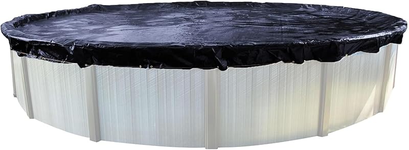 Super Guard Above Ground Winter Pool Cover for 30 Ft Round Pools | Blocks Sunlight, Keeps Out Leaves, Snow & Debris For An Easy Spring Opening, Cable & Winch Included, Prepares Pool For Winter