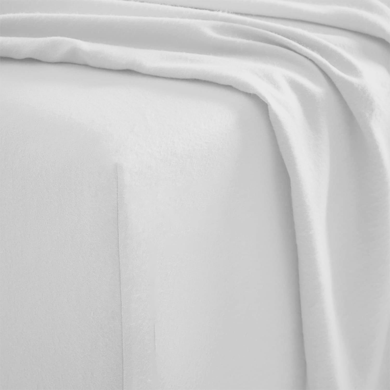 Amigozone 100% Brushed Cotton Extra Deep 16"(40cm) Flannelette Fitted Sheets (White, Double)