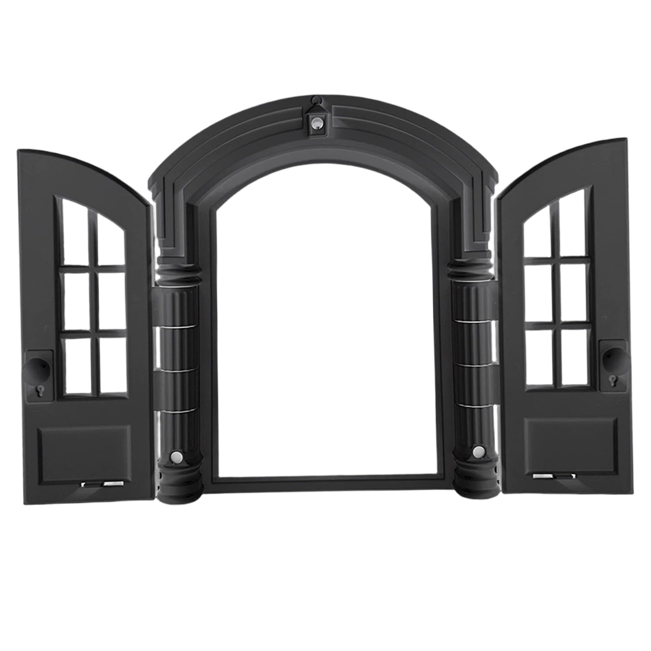 Licsaliwe Interior Cat Door - Flap-Free Design Indoor Cat Door for Cats & Small Dogs, Secure Lockable PPet Doors, Black