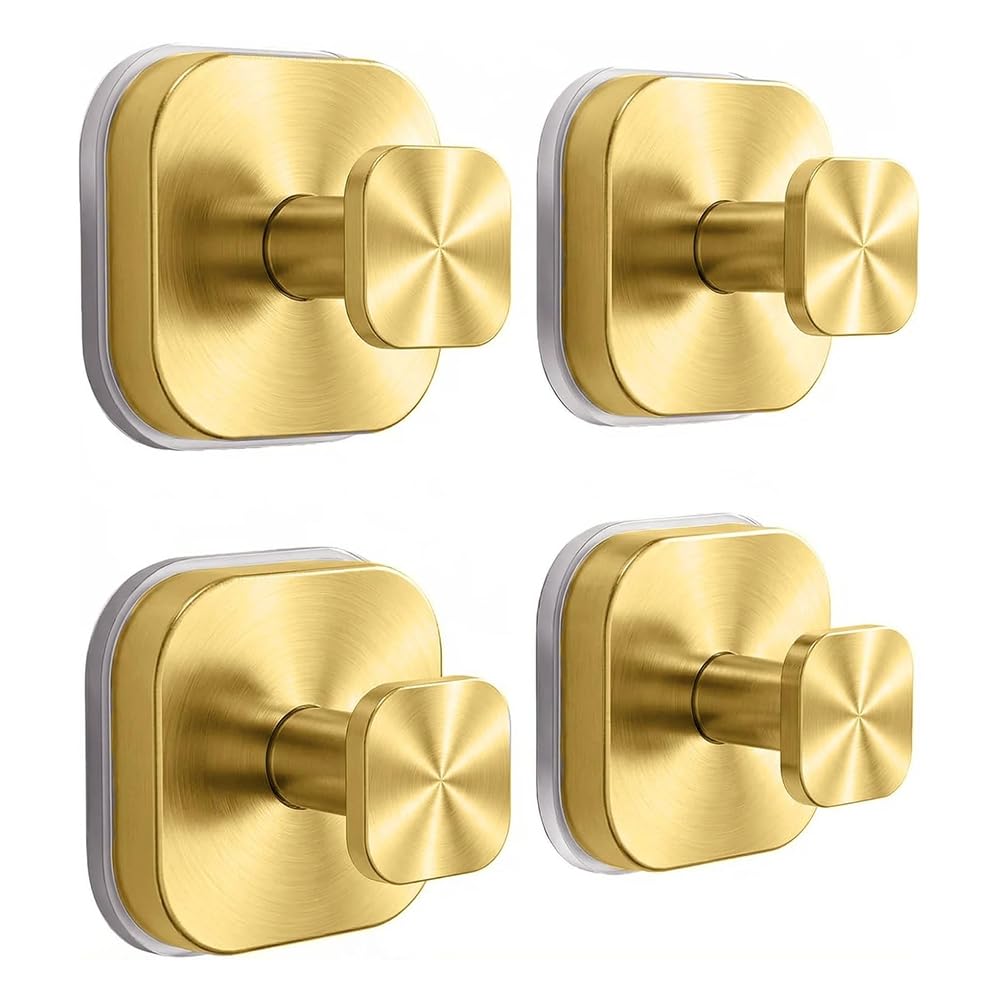 UDSKNV[KSL Reusable Heavy Duty Suction Cup Hooks 4 Pack for Inside Shower, Hangers No-Drill for Bathroom Wall,Glass