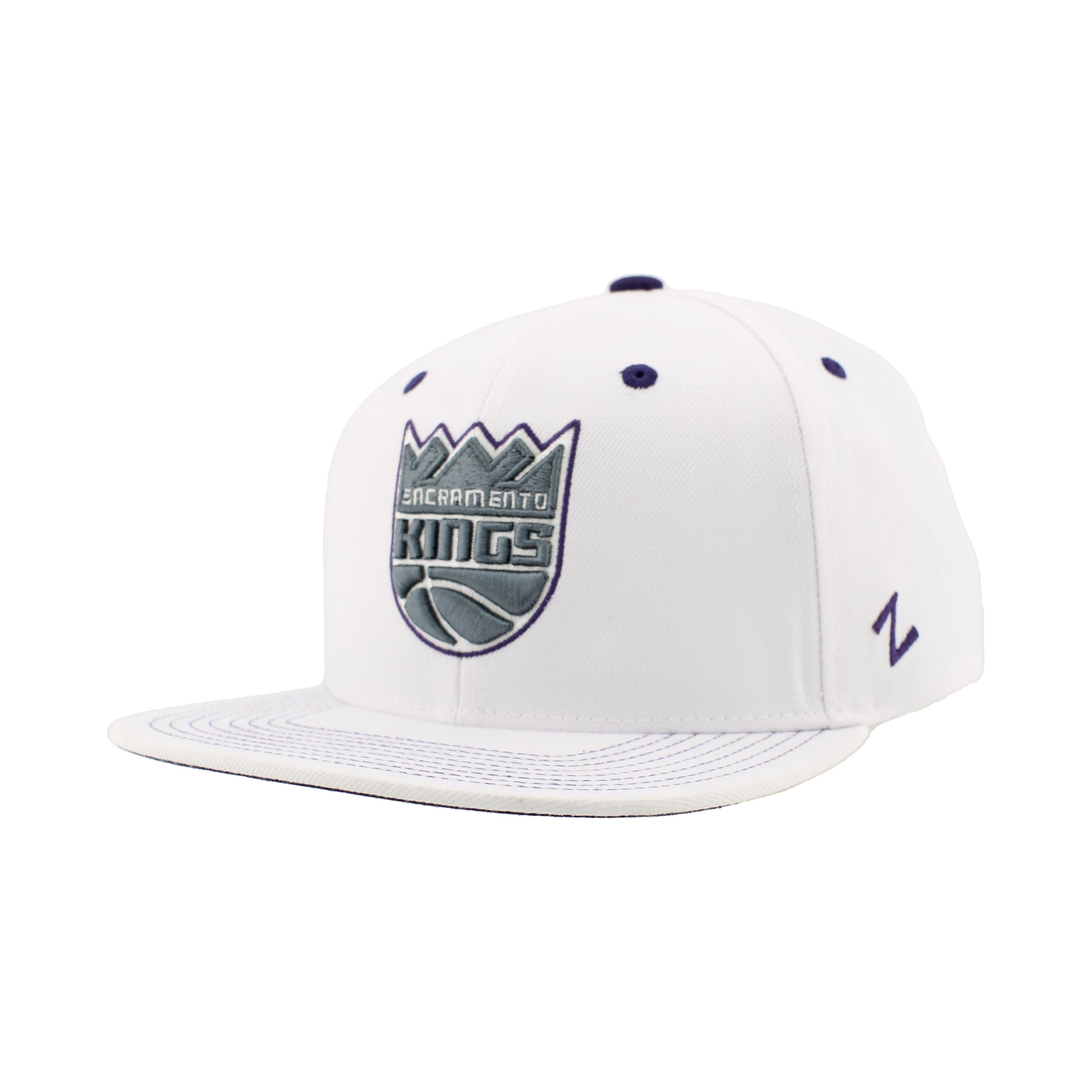 ZHATS Unisex's NBA Officially Licensed Adjustable Snapback Hat Flat Bill Z11 Pop White, One Size