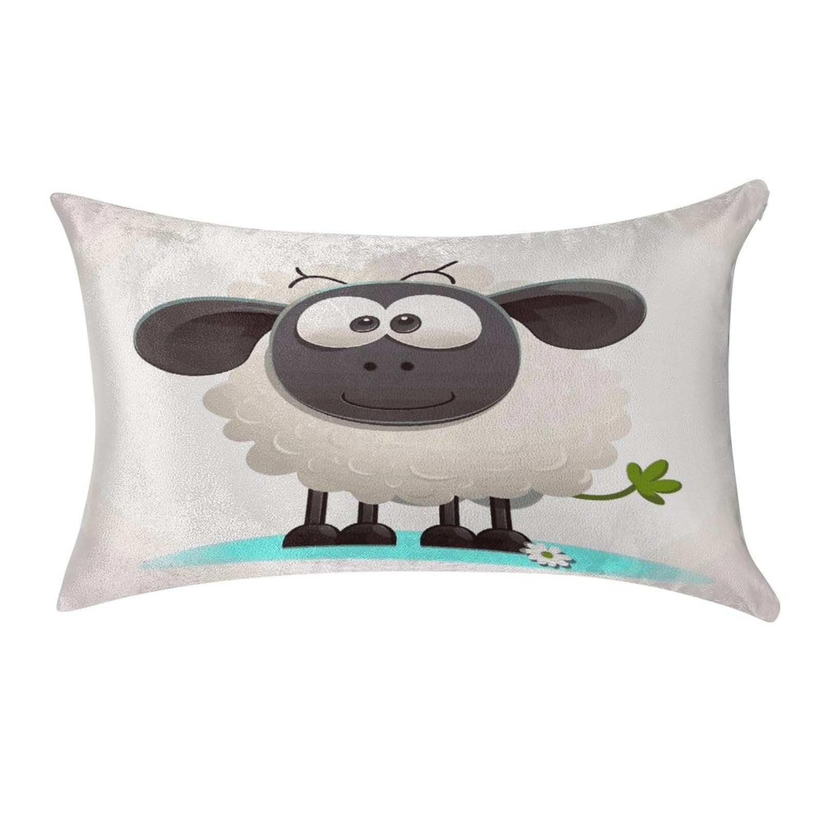 FekiLoot Sheep Pillow Cover Modern Lumbar Pillow Covers Easy Care Velvet Pillowcase Super Soft Cushion Case Rectangular Throw Pillow Cover for Couch Sofa Bedroom Car Decor