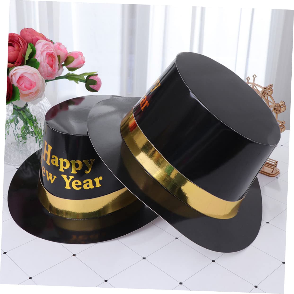 LABRIMP 2 Sets Silvester-partyhüte Festliche Kopfbedeckungen Aus Papier Silvester-zylinder Weich Und Bequem [farboption] 6 Stück * 2