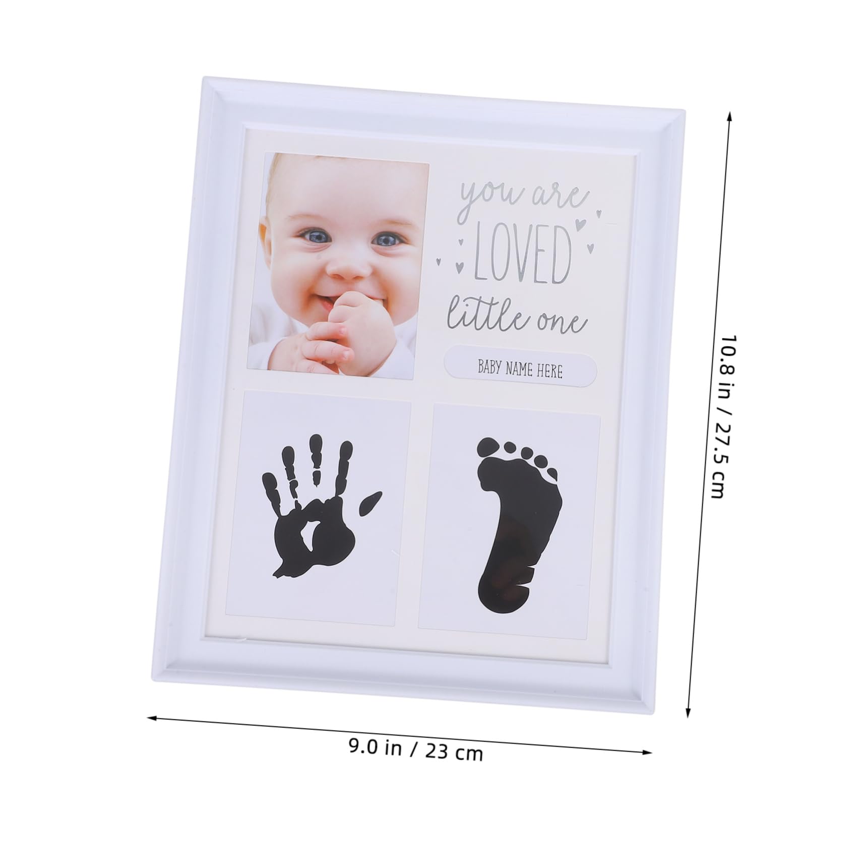 HANABASS 5 Stück Neugeborenen Fotorahmen Andenken Bilderrahmen Weiß Hand und Fußabdruckrahmen Fotohalter für Erste Jahr Erinnerungen Babyzimmer Dekoration