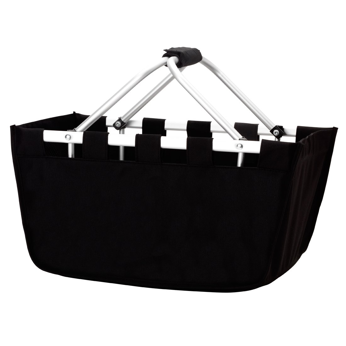 Wholesale BoutiqueMarketvl-Blk Black Market Tote with Durable Removable Aluminum Frame, One Size