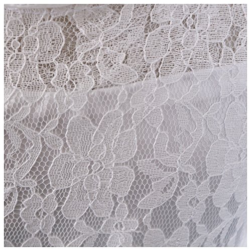 FREE FISHER Kids Girls Pleated Lace Dress Prom Party Pageant White