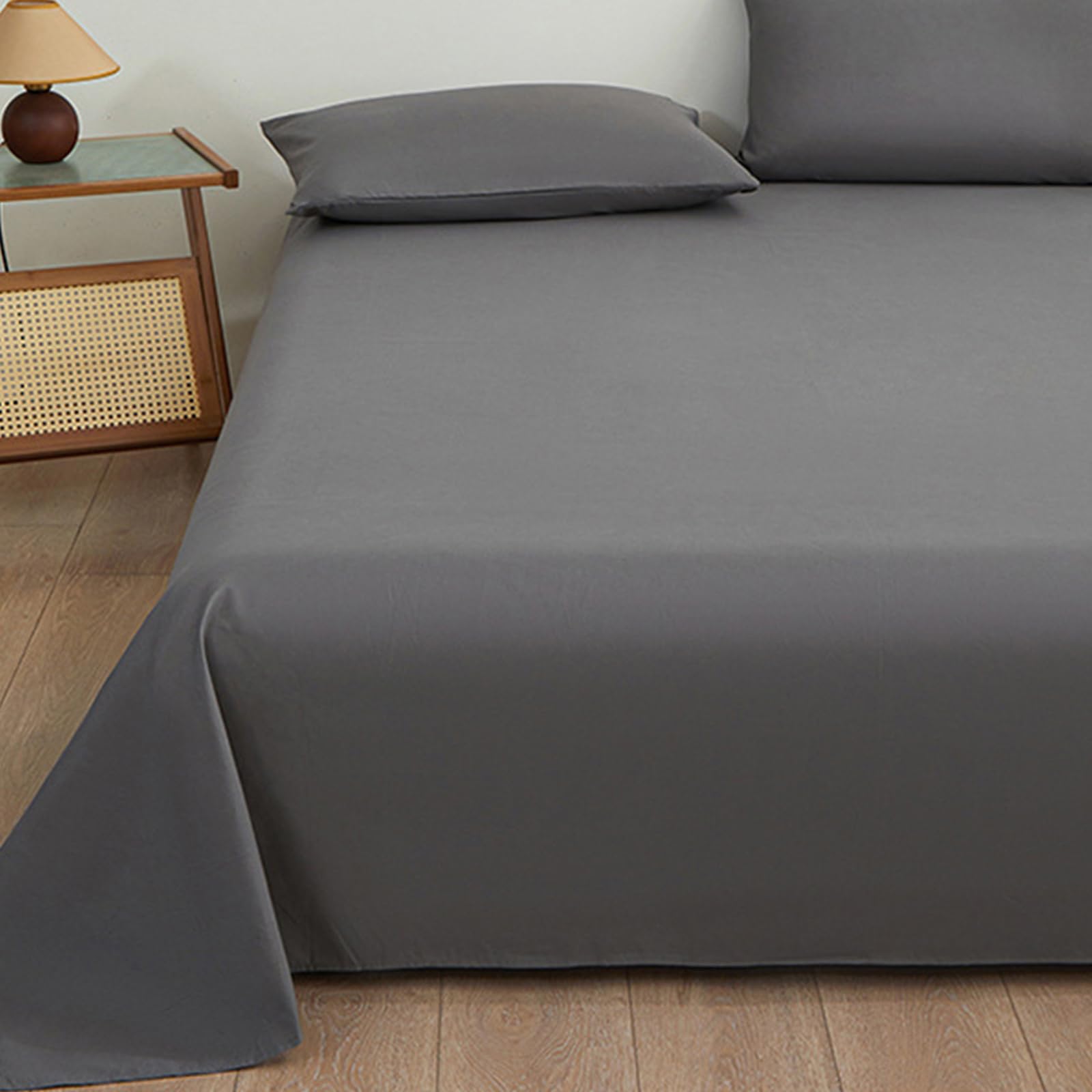 Bettlaken ohne Gummizug 230 x 250 cm Baumwolle Dunkelgrün Flecken und Abriebfest Betttuch für Terrasse Reisen Camping und Tischtuch Wohnmobil Laken