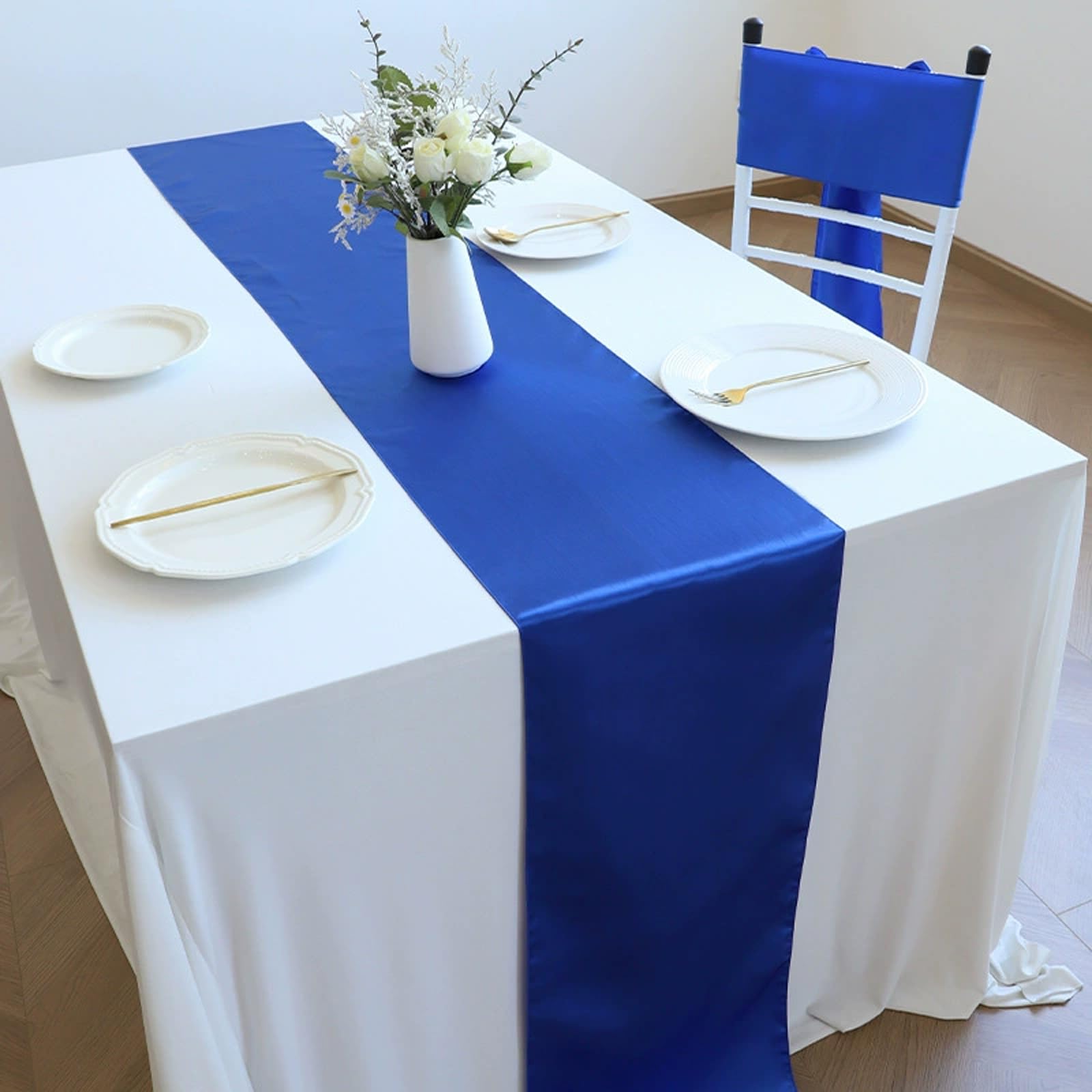 36 Packs Royal Blue Table-runner 11.8*108.26in Long Bright Silky And Smooth Table Runners For Wedding Banquets Birthday Party