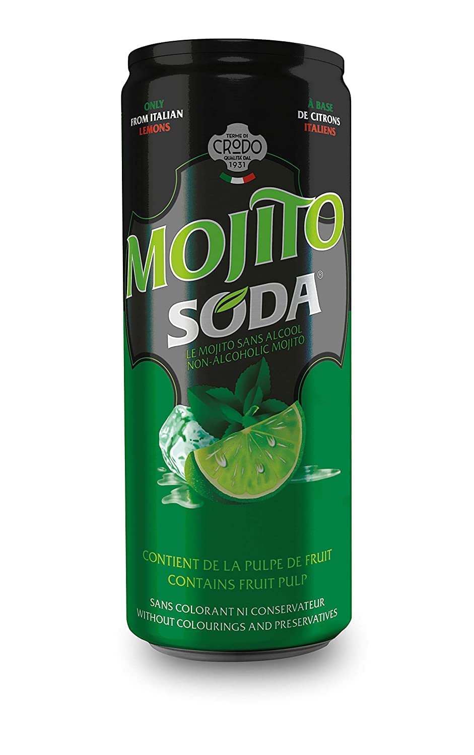 72 latas de limonsoda Oransoda Mojitosoda 330 ml Campari Group italiano bebe + Polpa Gourmet italiano 400 g