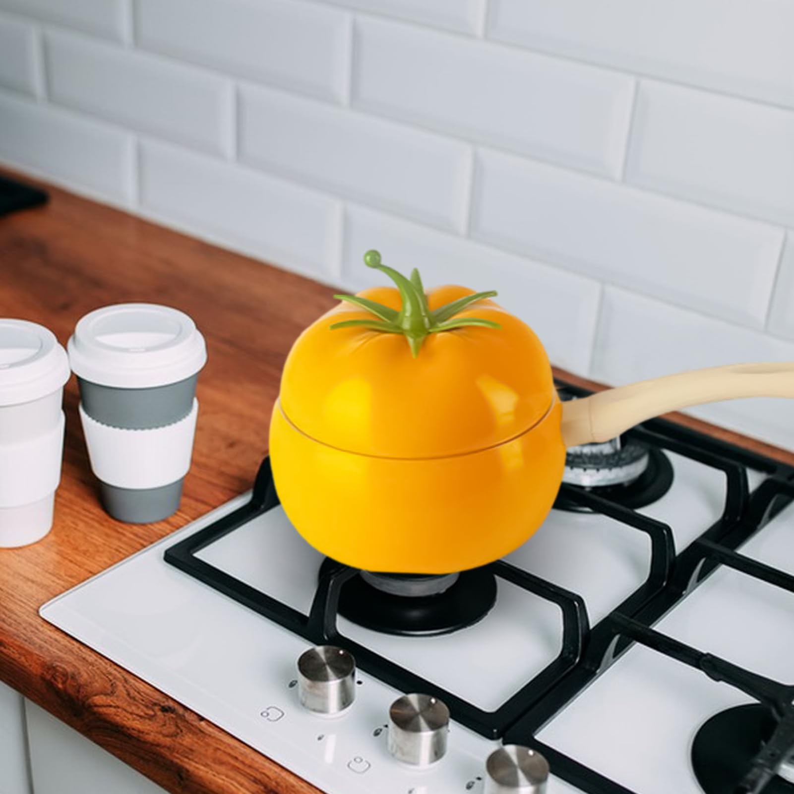 Sartén con forma de tomate, olla para espaguetis con mango, olla para fideos instantáneos de larga duración, olla para fideos instantáneos coreanos, olla para fideos al huevo, olla para fideos de | fideos instantáneos de larga duración, olla para fideos i