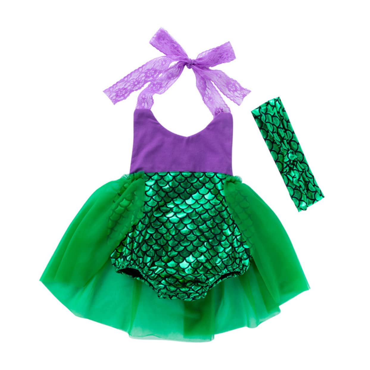 VANZACK Baby Girl's Summer Attire 2pcs Lace Suspender Skirt Romper Dress Photo Shoot Outfit