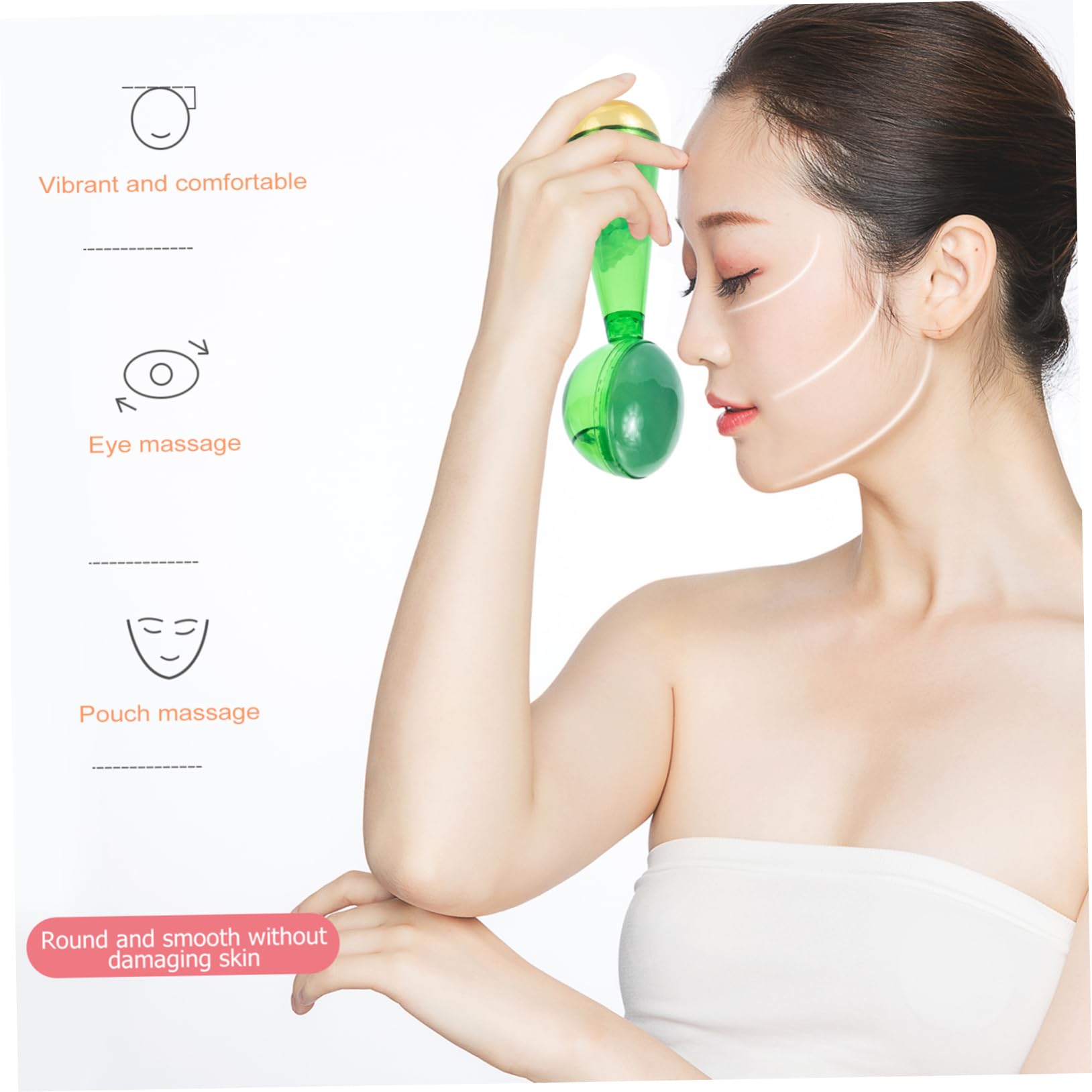 Rodillo Facial de Jade Verde para Masaje y Cuidado Piel