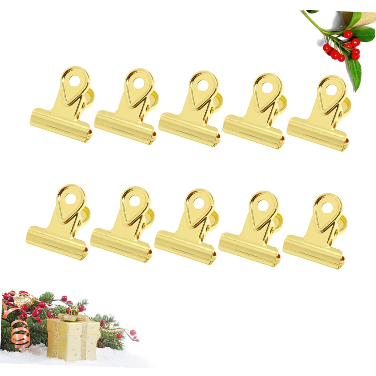 Operitacx 30pezzi Clip Metalliche Placcate Clip Per Carta Con Molla Resistente Per Ufficio Casa e Organizzazione Documenti