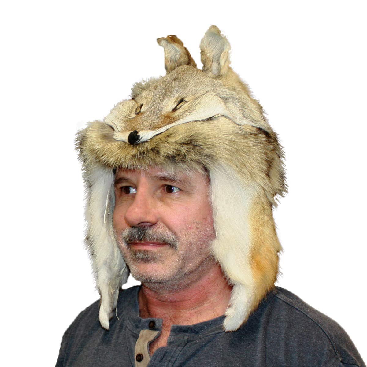 Glacier Wear Coyote Fur Mountain Man Hat (XL (23 ½” – 23 7/8”))