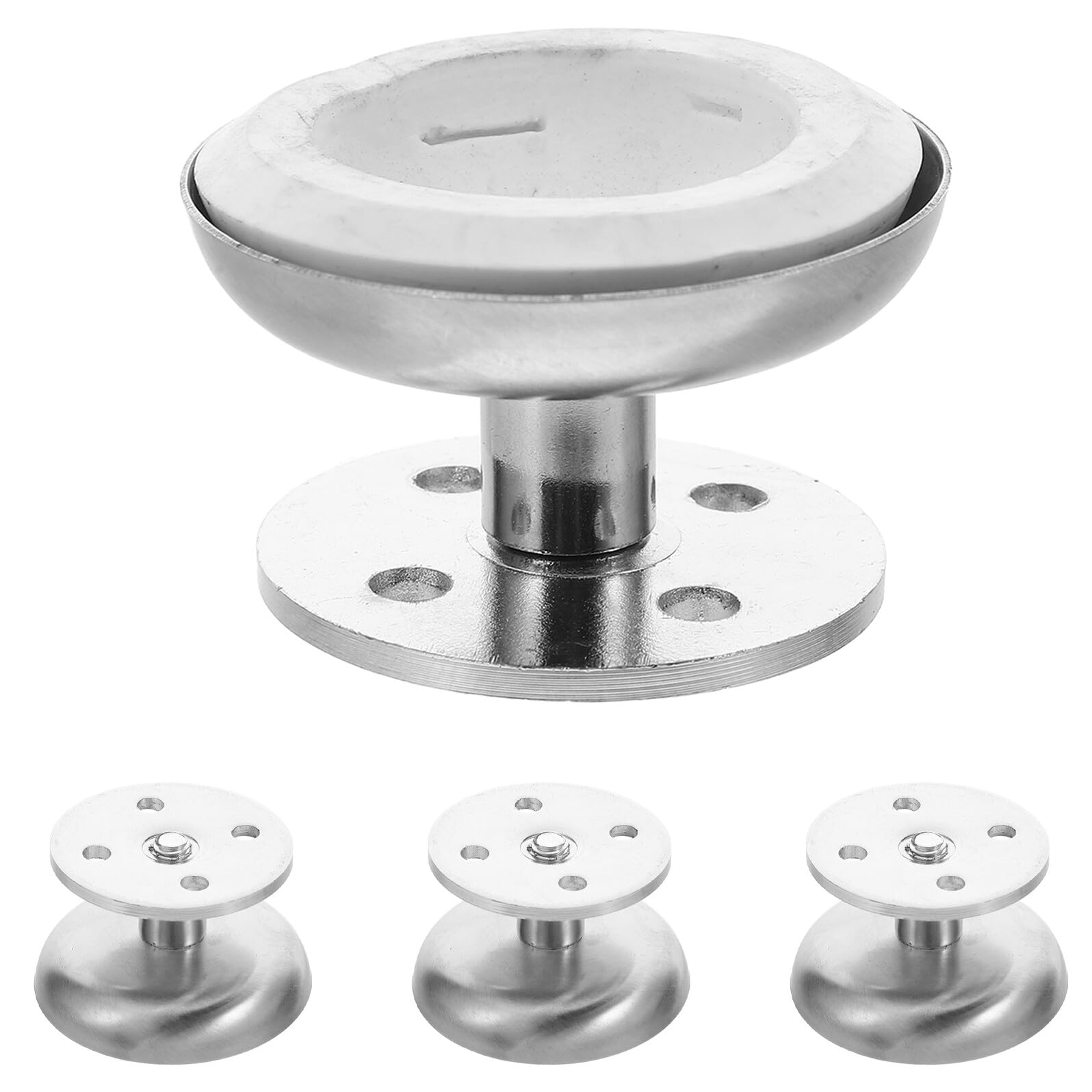 Pieds de meubles réglables en acier inoxydable 35 cm lot de 4 support universel brossé
