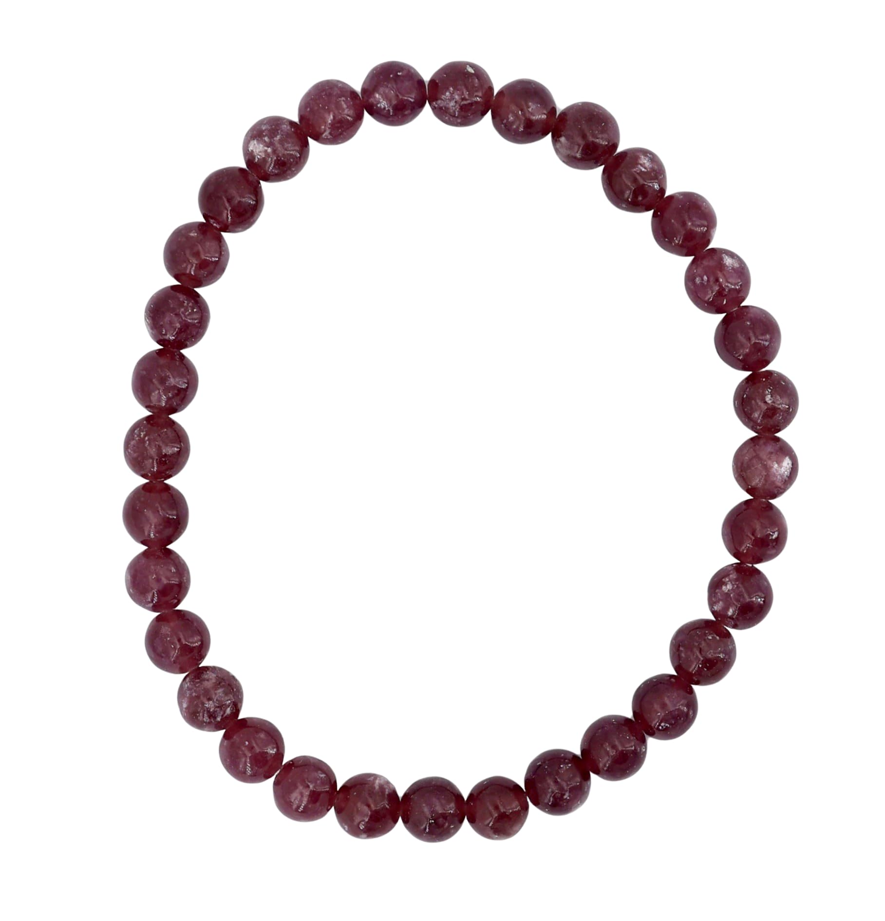 Taddart Minerals – 6 mm Kugel Armband aus natürlichen Edelsteinen auf elastischem Nylonfaden aufgezogen - handgefertigt