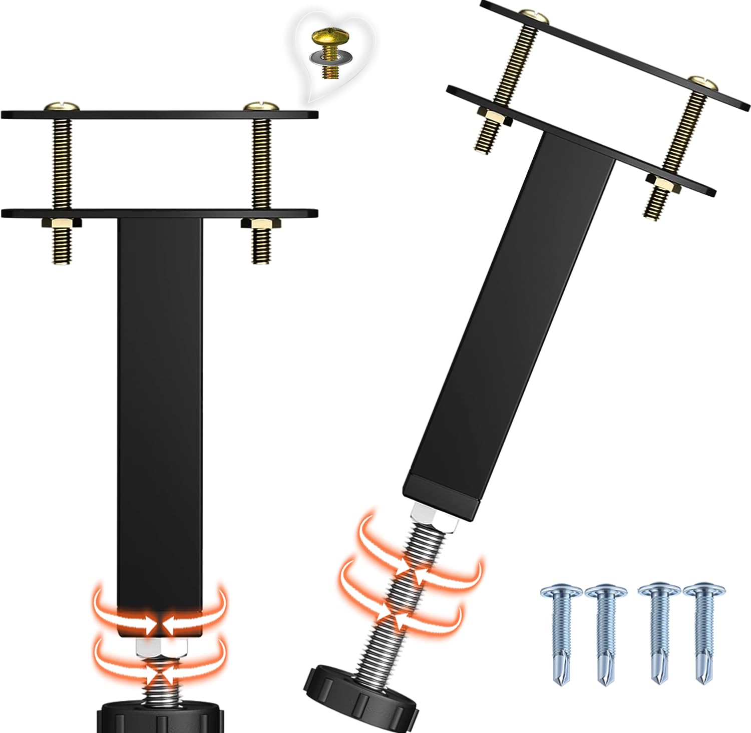 Adjustable Bed Frame Support Legs,Bed Support Legs for King Queen Bed slats,Bed Frame Support Leg,Adjustable Bed Frame Legs Replacement ,King Queen Size Bed Slat Support Legs for Bed Frame Center