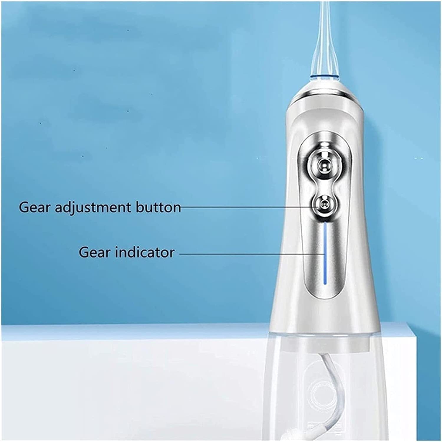 GeRRiT Limpiador de Dientes de Agua Elige los Dientes de los Dientes,USB Cargando el irrigador Dental con el Modo 4 boquillas, Agua Dental de Agua Impermeable inalámbrica, Elimina la Herramienta de l