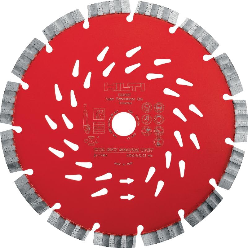 Hilti 2233555 Disco de corte de diamante universal SPX 125/22.23 mm para amoladora angular/sierra (mampostería/piedra/hormigón) 6 uds