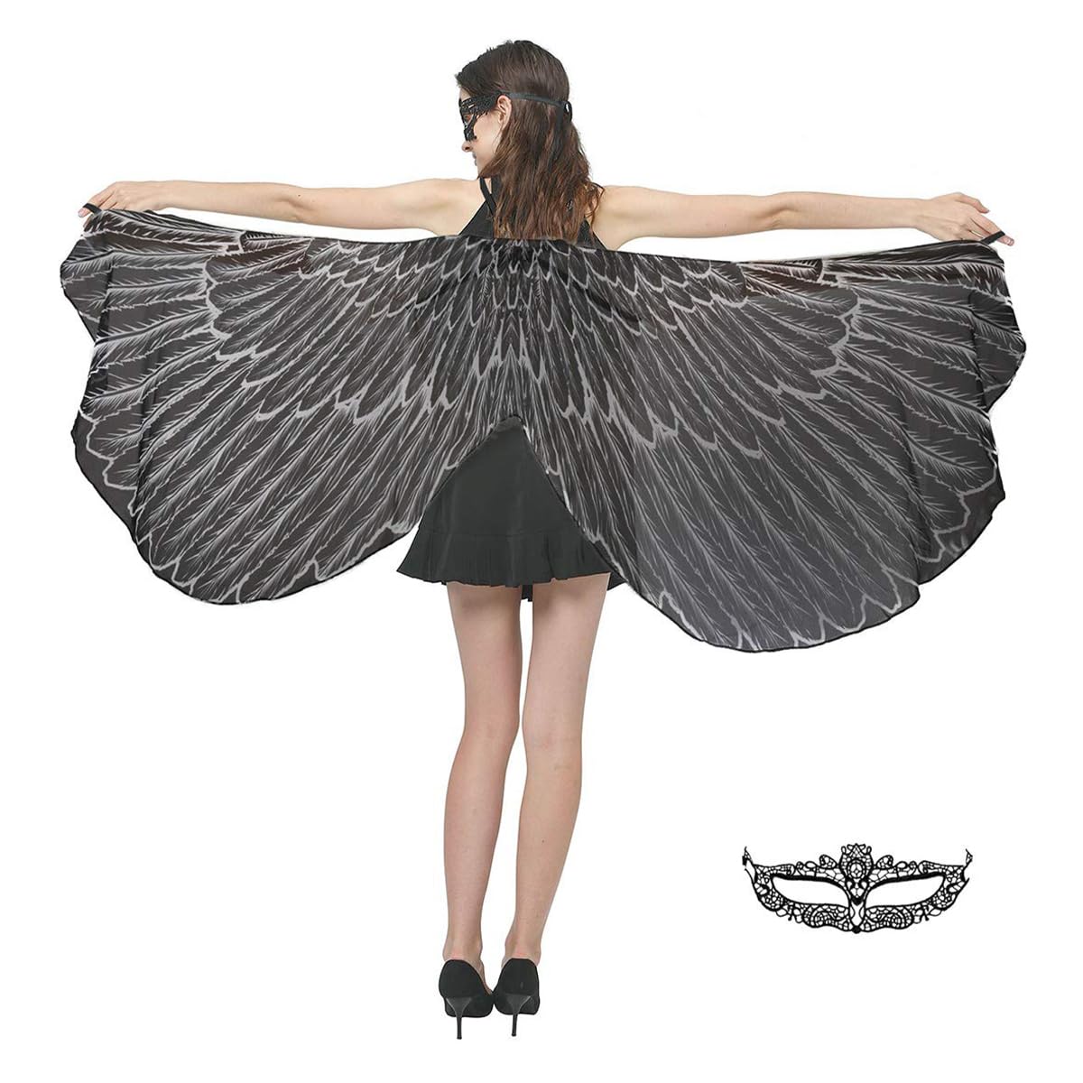 Laroal Women'S Fairy Costume Cape Party Wings Cape For Role Play Halloween Costume Carnival Party Supplies Photoshoot