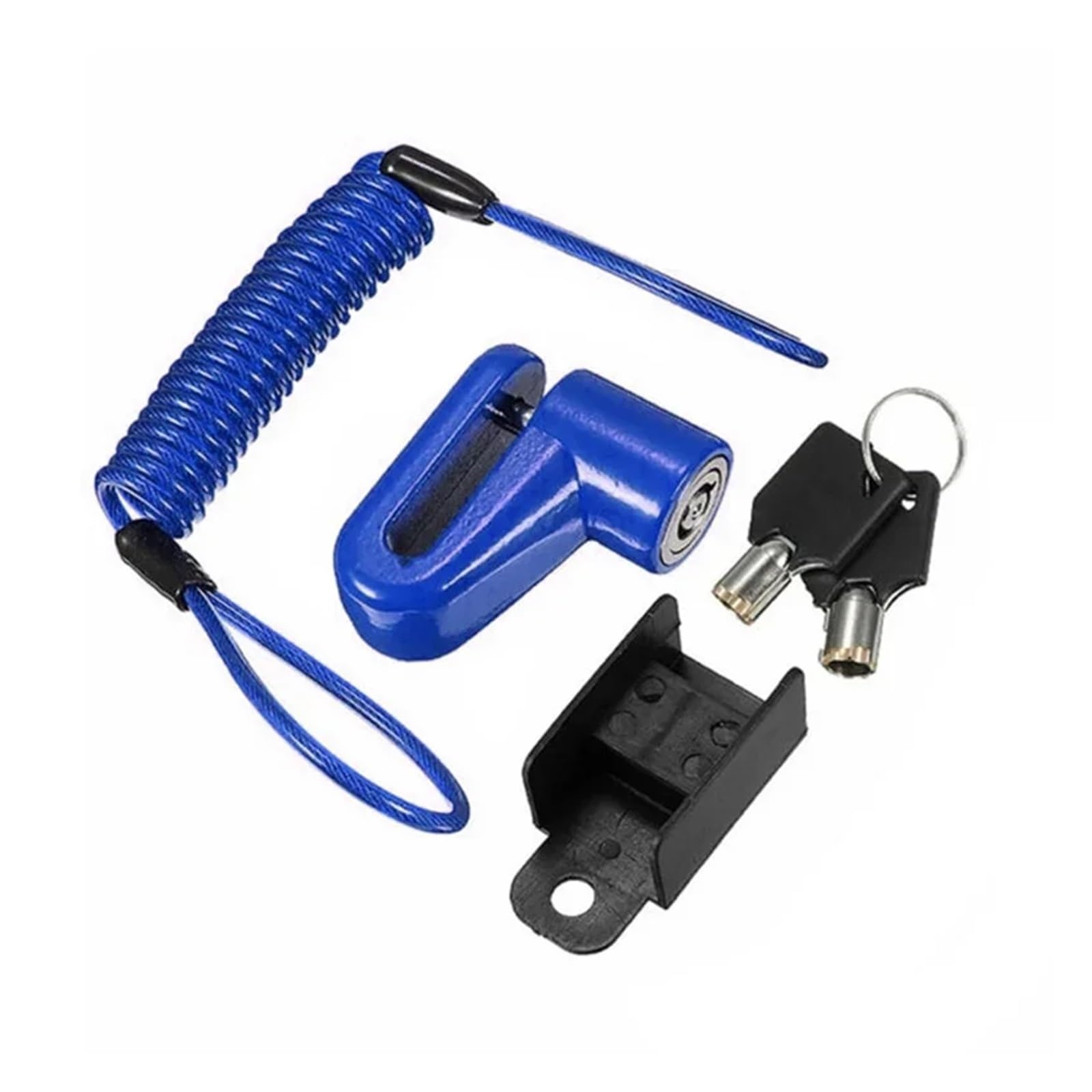Ycenjepsaz Blue Motorcycle Disc Brake Lock Anti-Theft Security Mountain Bike Durable Keyed(Blue)