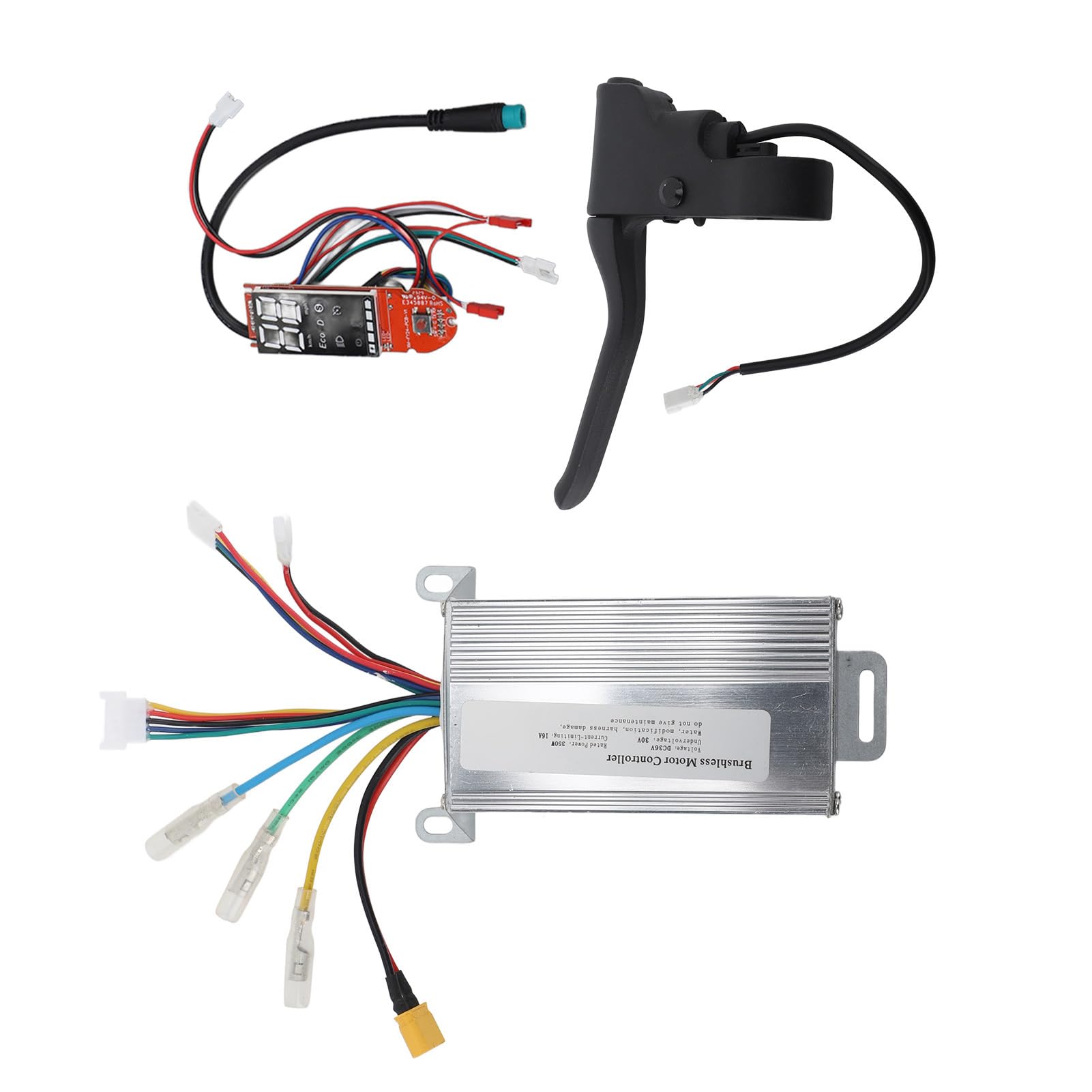 BuyWeek Elektroroller Controller Dashboard Kit for Xiaomi M365, DC 36V 350W E-Roller Motor Controller Armaturenbrett Daumengas Bremshebel Dashboard Abdeckung Kit