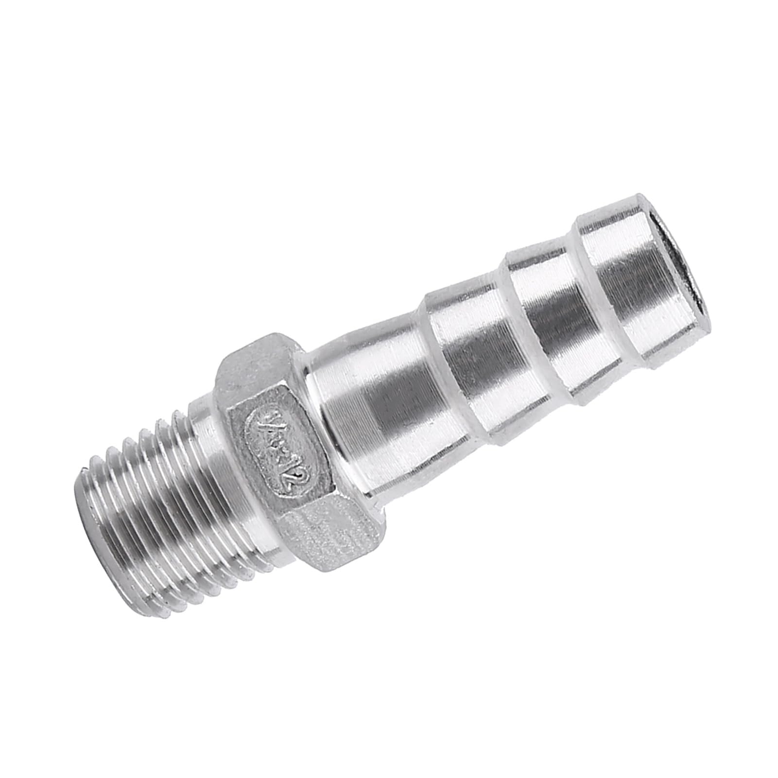 Raccordo per Tubo con Filettatura Maschio in Acciaio Inossidabile SS304, Connettore per Tubo Flessibile BSP 1/8~3/4 (1/8''*8 mm