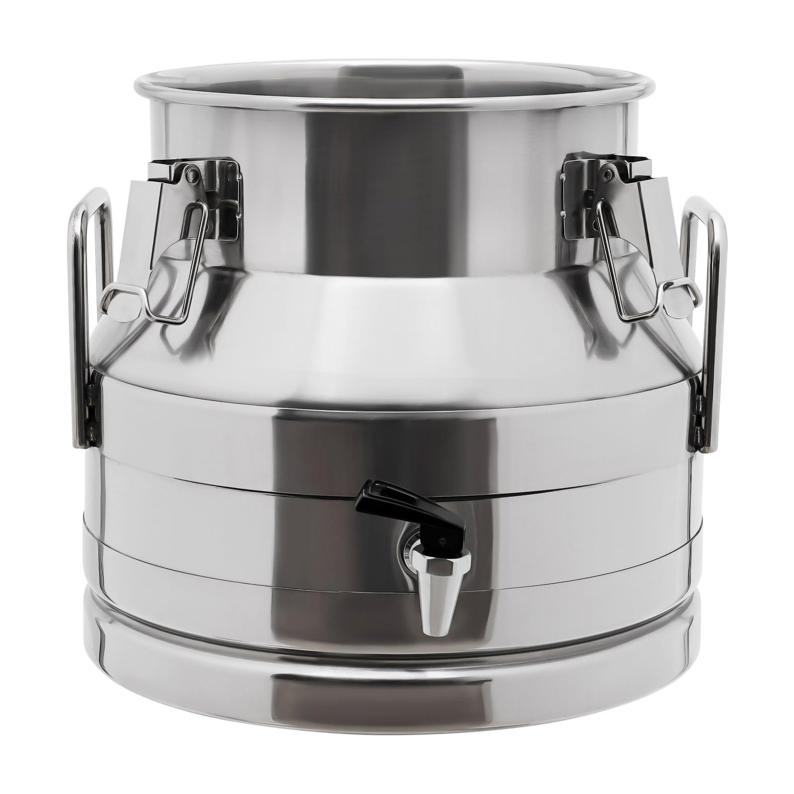 12l/ 3.17gal Milk Can with Faucet Stainless Steel Milk Can with Sealed Lid Heavy Duty Milk Jug Milk Transport Container for Milk and Wine Liquid Storage