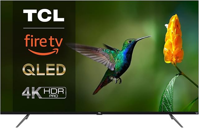 TCL 55CF630K 139cm (55 inch) QLED Fire TV (4K Ultra HD, HDR 10+, Dolby Vision & Atmos, Smart TV, Game Master, 60Hz Motion clarity, Press & Ask Alexa), Black