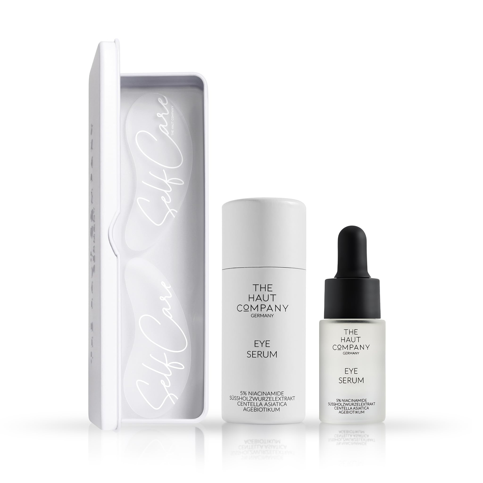 Wiederverwendbare Augenpads + 5ml augen serum – Made In Germany - gegen Anti-Aging, Tränensäcke & Fältchen - Award Winner 2022-100% medizinisches Silikon – The Original Since 2021