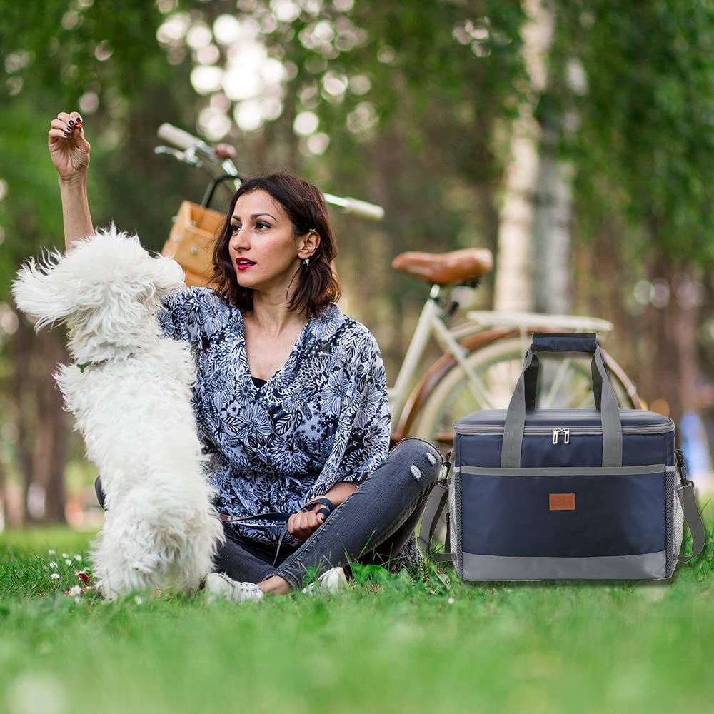 Sac Glacière, Sac de Repas, Sac Isotherme, 36L Grande Capacité, avec Bandoulière Réglable, Pliable, Portable, Étanche, pour Pique Nique, Barbecue, Camping, Voyage