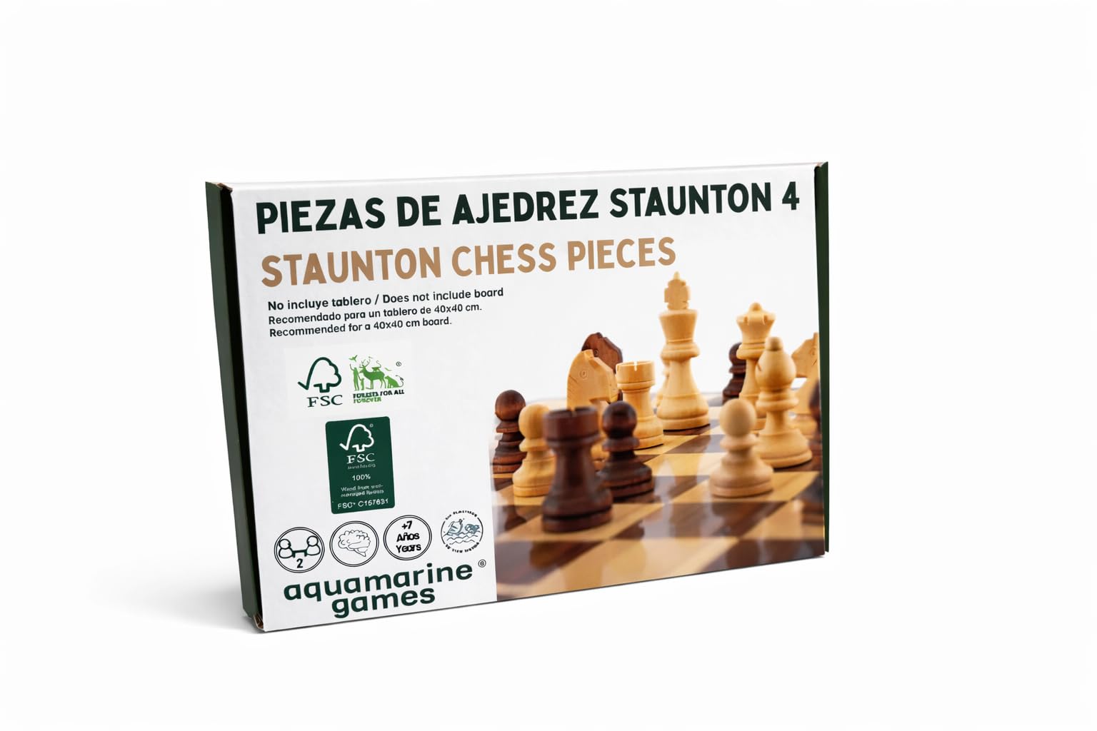 Aquamarine Games Stauton 4 CP002 Jeu de pièces d’échecs