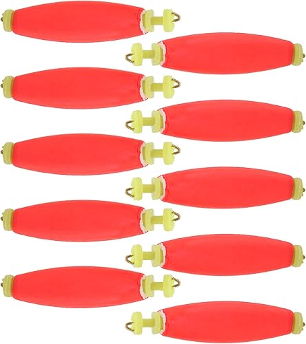 Miniatura 9 de plplaaoo Flotadores de clavijas, 10 flotadores de espuma EVA para puros, bobber de pesca rojo con tapón de tubería, cebos multiusos para