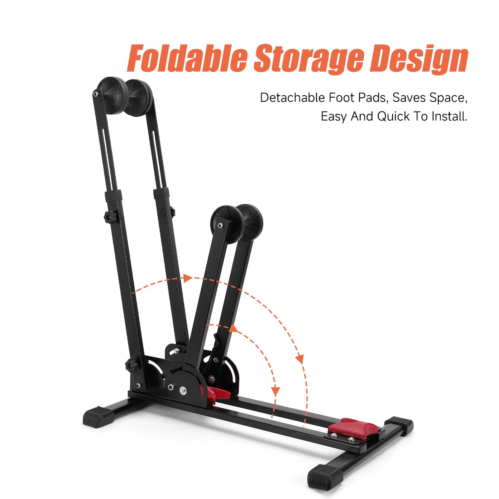 Supporto Verticale per Biciclette con Altezza Regolabile per
