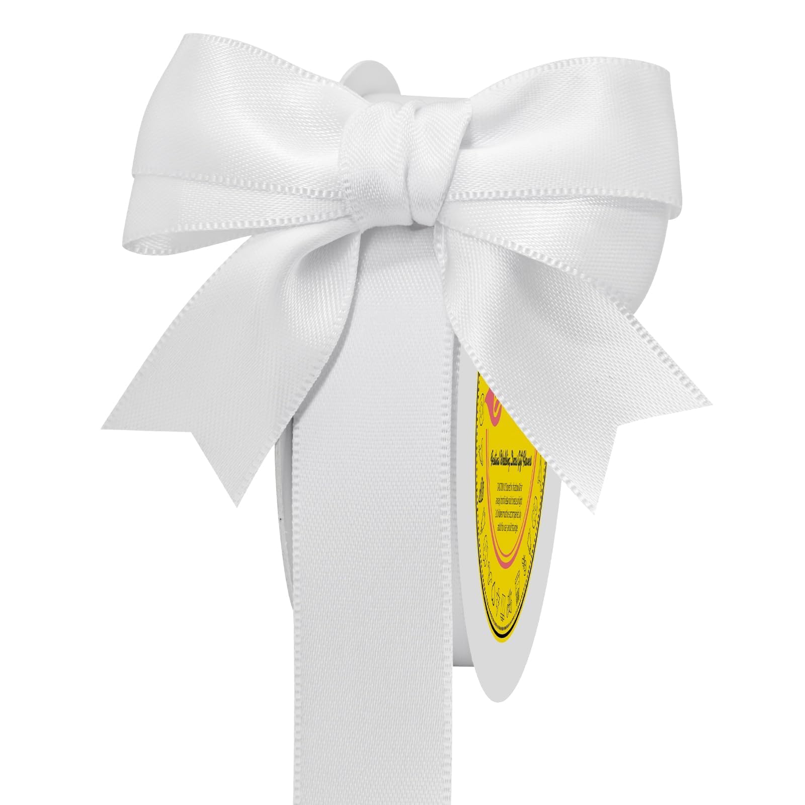 Double Face Off White Satin Ribbon 7/8 inch X 25 Yards Polyester Off White Ribbon for Gift Wrapping Very Suitable for Weddings Party Hair Bow Invitation Decorations and More