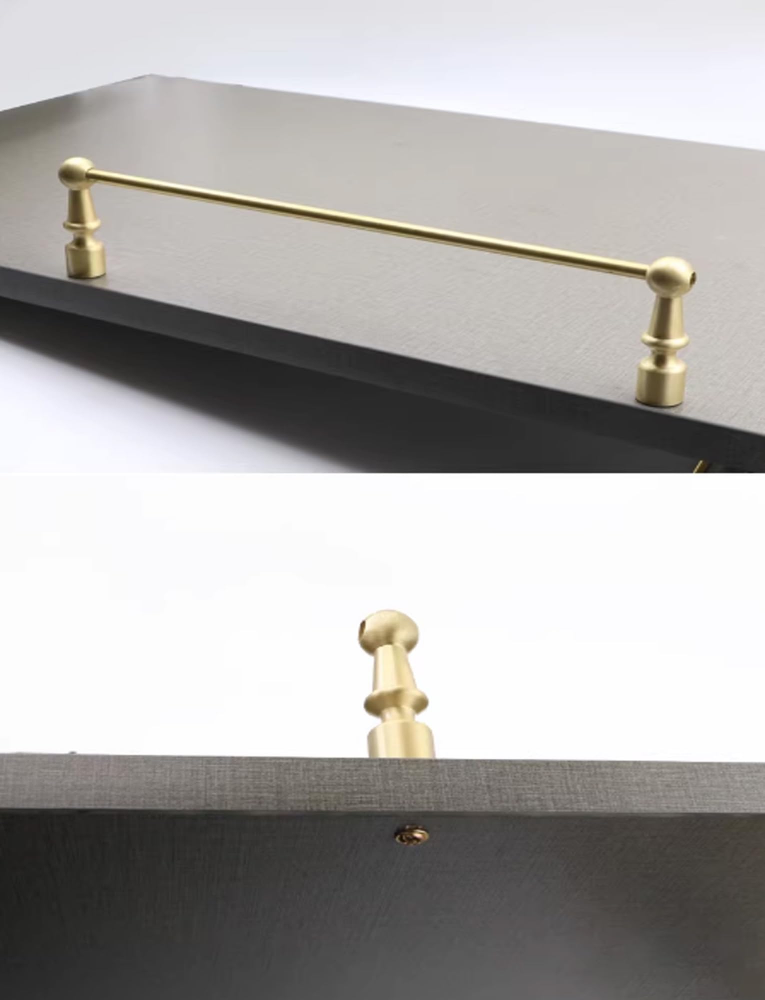 Moderno binario in ottone per mensole da 40,6 cm, in metallo, per armadi e bagno/cucina, regolabile da 20 a 96 cm, guida di sicurezza decorativa per mensole