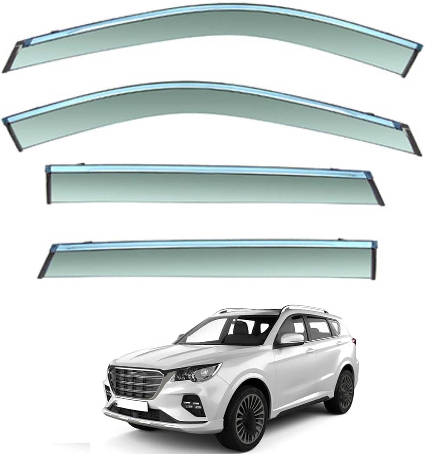 nwsplmy Wind Deflectors for Southeast DX8 MK1 2022-2025, Rain Guards Window Visors, 4-Piece, Protects Against Fading & Cracks