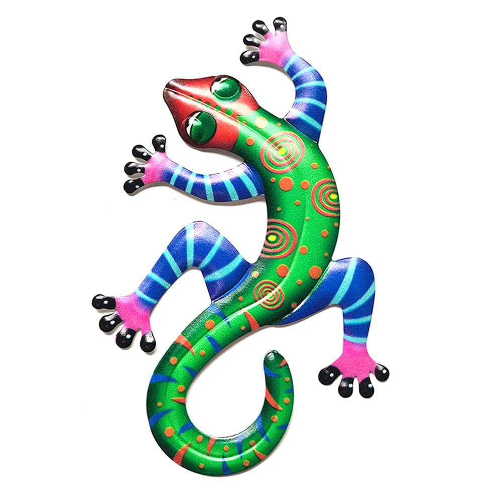 kh Teile Décoration murale moderne en bois - Gecko - Noir - Laqué - Lumière LED - 80 cm x 30 cm
