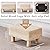 Cpintltr Foot Stool Ottoman Rectangular Footrest Pouf Ottomans Natural Seagrass Footstool with Wooden Legs Hand Weave Step Stool for Living Room Bedroom Entryway Natural White