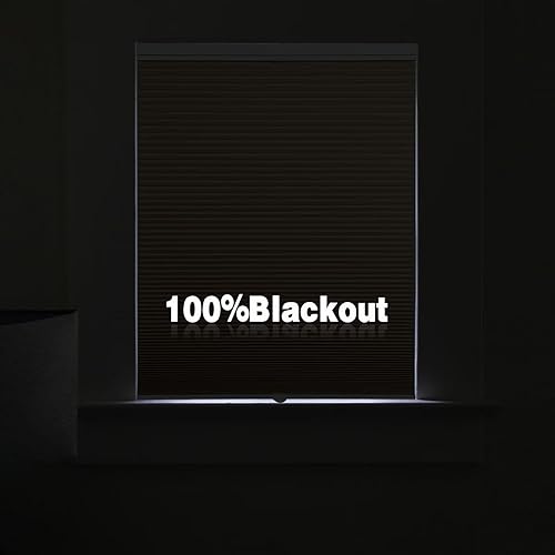 Miniatura 3 de Changshade Persianas celulares opacas inalámbricas, de arriba hacia arriba, para ventanas, plisadas de una sola celda de 1.5 pulgadas para