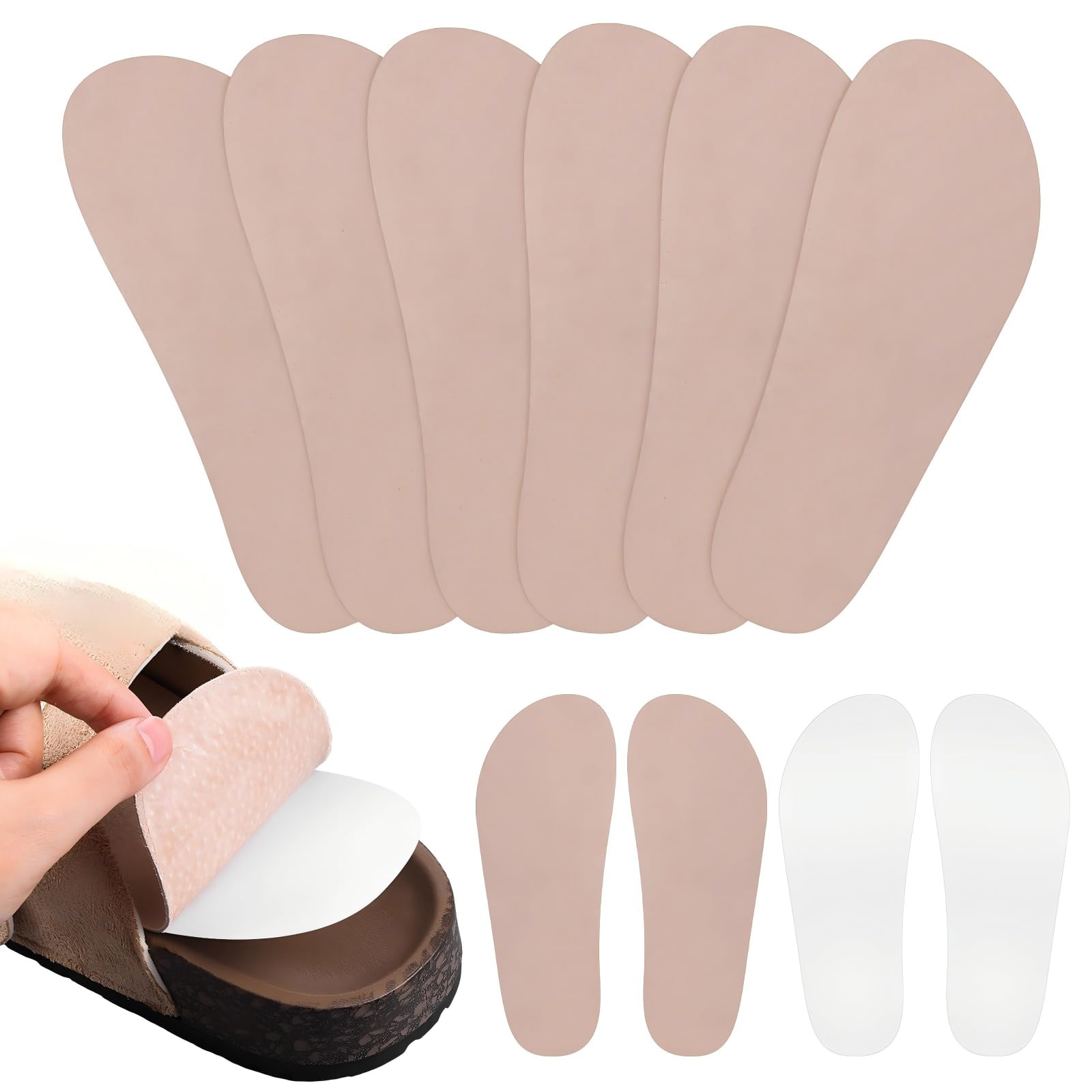 Photo 1 of Twistover Adhesive Cork Insoles - Khaki, 6 Pairs