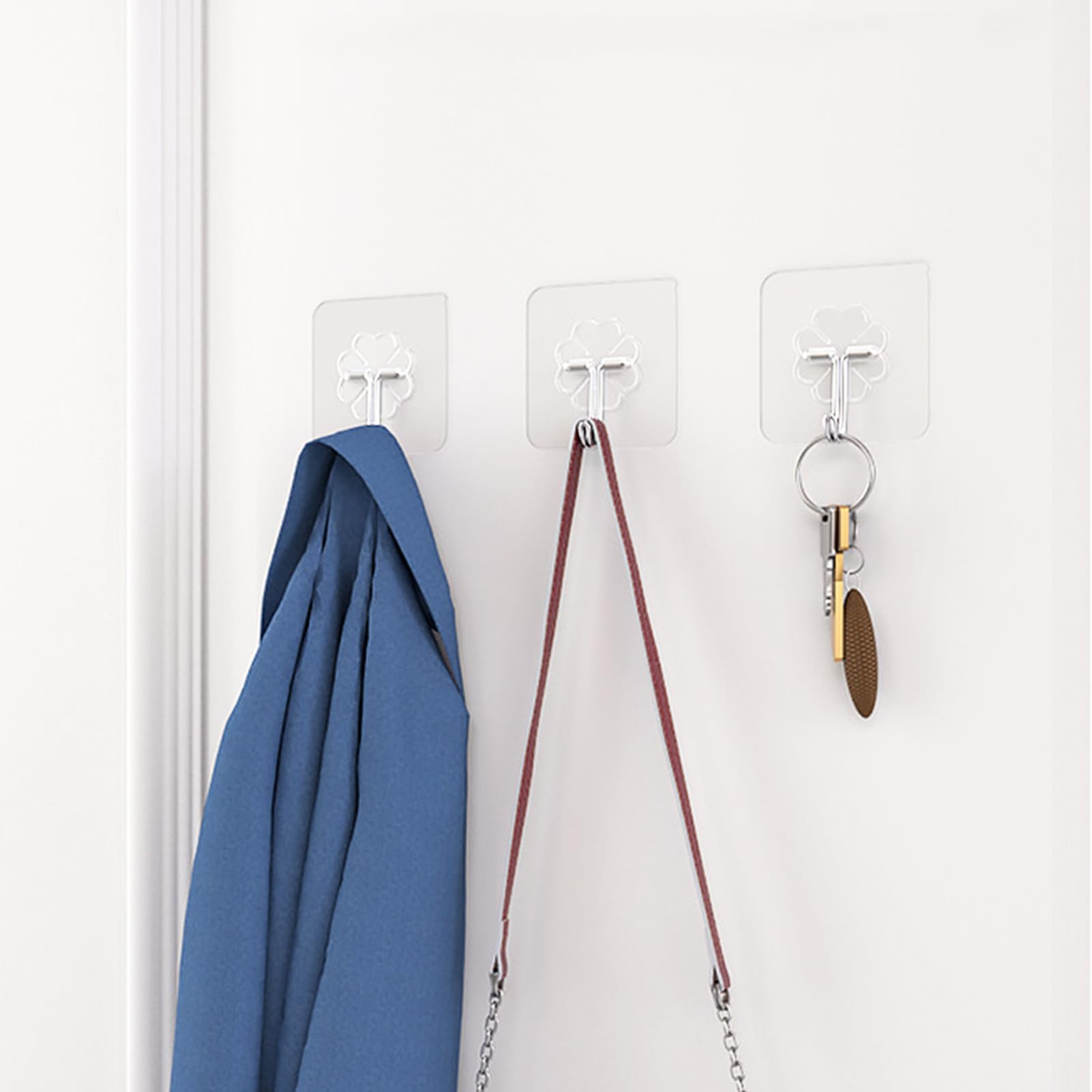 8 Ganci Adesivi Trasparenti - Forte Adesione Fino A 20 Kg, Per Cucina, Bagno, Muro - Foto 10